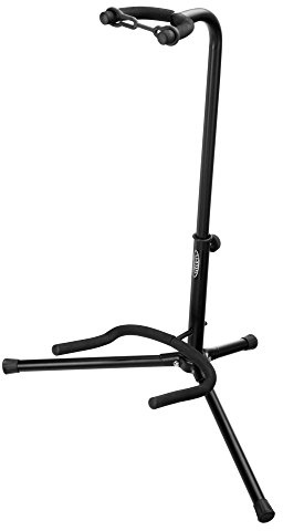 Classic Cantabile GS-2008 Gitarrenständer Deluxe (Universell, Höhenverstellbar 62-70cm, Standfläche 53 x 30cm, gepolsterter Auflagearm, sehr leicht)