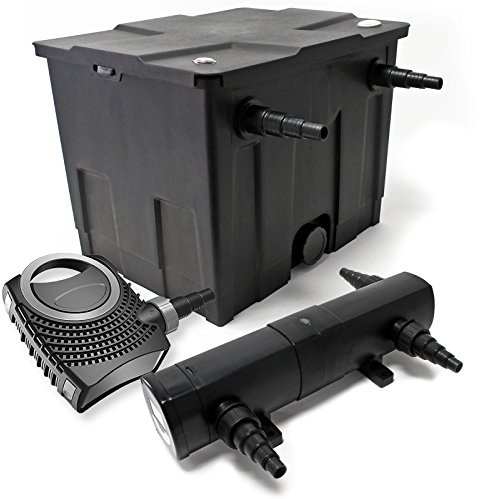 Kit filtro biológico estanque 12 000l y Clarificador UVC 36 W 80 W con bomba de bajo consumo