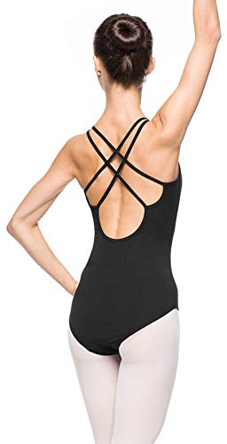 Arabesque Ballettanzug für Damen, mit Trägern, 2003, Schwarz, 36