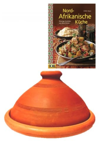 2-pack, ORIGINAL Tajine Tuareg Ø 26 cm + kokbok om nordafrikansk mat