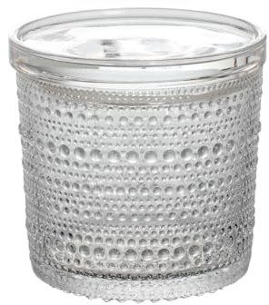 Iittala - Kastehelmi - Vorratsbehälter/Dose mit Deckel/Vorratsglas - 116x114mm - Klar