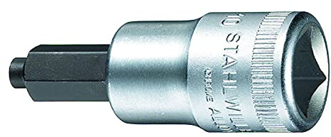 STAHLWILLE 54 IC l 1/2 Innensechskant-Einsatz 6 mm l mit Zapfenführung, Länge 60 mm l Made in Germany