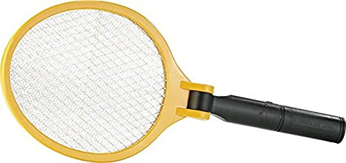 infactory Elektrische Fliegenfalle: Elektrische Fliegenklatsche mit klappbarem Griff (Elektrischer Fliegenfänger, Elektro Fliegenklatsche, Insektenschutz)