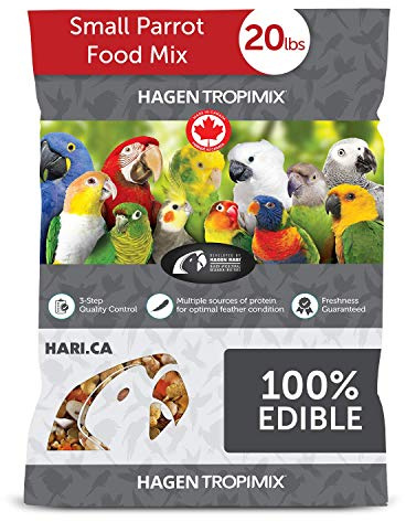 Hari Hagen Tropimix Enrichment Food for Small Parrots, 20 lb. (9.07 kg) - HARI Small Parrot Food with Seeds, Fruit, Nuts, Vegetables, Grains, and Legumes