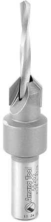 Amana Tool Carbide Tipped Countersink Drill Bit, 55202, 6 Screw, 3/8 Dia x 1/8 Drill Dia x 5/16 Round Shank