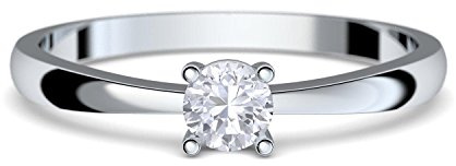 Amoonìc Verlobungsring Weissgold Damen 333 *GRATIS LUXUSETUI* mit Zirkonia Stein Weißgold-Ring wie Verlobungsring Diamant oder Brilliant Ring Diamantring Verlobung FF385WG333ZIFA50