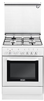 DeLonghi DEW 664 Independiente Encimera de gas A Blanco - Cocina (Cocina independiente, Blanco, Giratorio, Frente, Encimera de gas, esmalte de acero)
