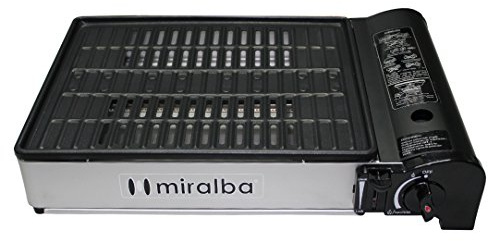Miralba MC-320 - Plancha Grill Gas, 45 x 33 x 10 cm, Color Negro