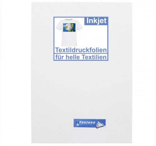 A3 T-Shirt Folie 100x, helle Textilien bedrucken - mit Inkjet Bügelfolie Transferfolie
