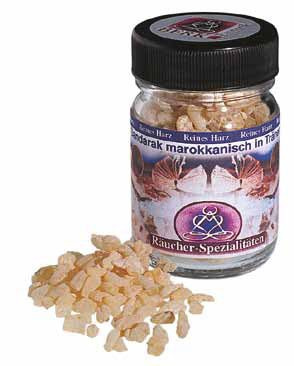 Berg Räucherwerk & Räucherzubehör - Marokkanisches Sandarak-Harz in Tränen (Tetraclinis articulata) - Räucher, 60 ml Glas, 1 Set, 1 Stück