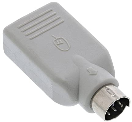 InLine 33103 Adaptador de Cable PS/2 USB A Beige - Adaptador para Cable (PS/2, USB A, Male Connector/Female Connector, Beige)