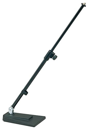K&M 234 Tisch-Boden-Stativ Schwarz - 40 - 64 cm Höhe, ausziehbar - 3/8“ Gewindeanschluss - Trittschalldämpfung
