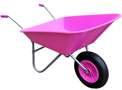 KetoPlastics WHEELBARROW 85 LITRE PLASTIC PAN MADE IN UK - PINK