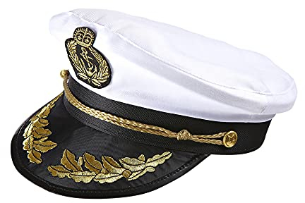 W WIDMANN MILANO Party Fashion 0186S - Luxushut Kapitän, Mütze Captain, Seemann, Matrose, Mottoparty, Karneval