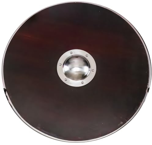 Armory Replicas™ Viking Gokstad Wooden Shield – 30 Round Battle-Ready Replica with 14g Steel Umbo & 18g Rim, Reenactment Gear for Norse History Fans, Cosplay, and LARP Collectors