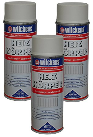 3x 400ml Spraydose Heizkörper Lackspray reinweiss seidenmatt Alkydharzlack