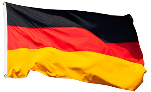 Aricona Deutschland Flagge 90x150cm - wetterbeständige Fahne mit Messingösen, 100% Polyester, robuste Doppelnaht & in lebendigen Farben - ideal für Flaggen-Liebhaber