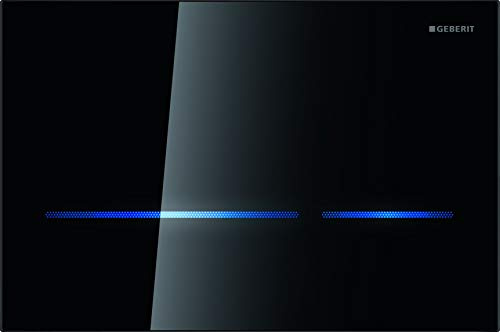 Geberit Betätigungsplatte Sigma 80 (Ersatzteil, Farbe Glas schwarz, für 2-Mengen-Spülungen) 242618SG1