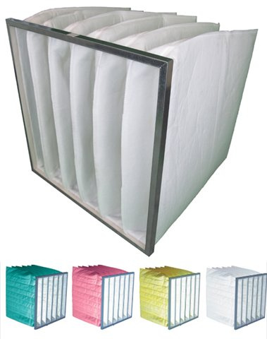 Filtre de poche M5, 592 x 592 x 600 mm, avec 6 poches, cadre en métal, sacs filtrants.