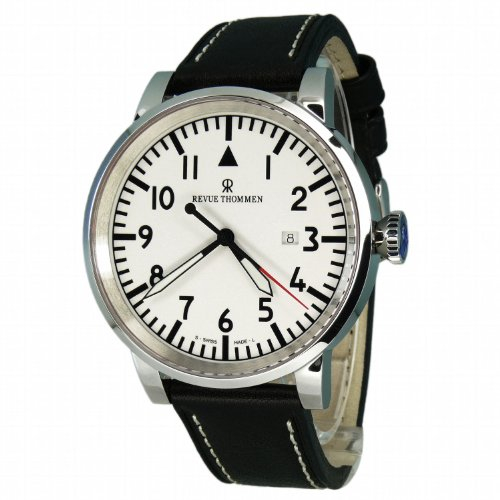 Revue Thommen Herren-Armbanduhr XL Analog Automatik Leder 16053.2533