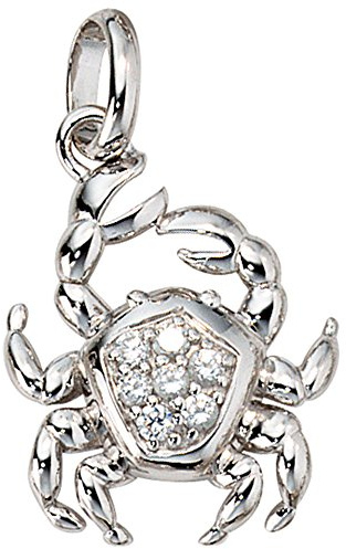 Jobo Sternzeichen-Anhänger aus 925 Sterling Silber mit Zirkonia