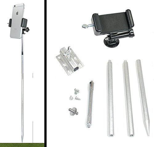 Golf Swing estaca de Gadgets® – Sistema de grabación | soporte para smartphone. Ideal para la gama, o curso. Compatible con la mayoría de teléfonos. - 183, Lg. Ground Stake