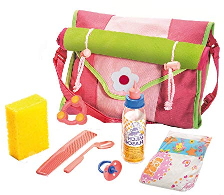 Heless 976 - Wickeltasche für Puppen, mit Wickelunterlage und Pflegezubehör