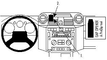 Brodit 854077 ProClip Halterung, schwarz
