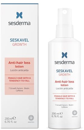 Sesderma Seskavel Growth Lotion Capillaire Anti-Chute – Traitement Intensif pour Activer la Croissance des Cheveux et Renforcer les Cheveux Fragiles – 200 ml