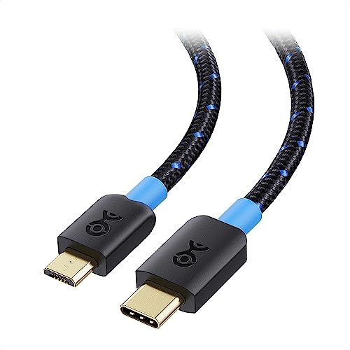 Cable Matters geflochtenes USB C auf Micro USB Kabel, Micro-B, 2m, Schwarz | Micro-B 2.0 Datenkabel/Ladekabel, 480Mbps, bis 15W, Smartphone, Tablet, Kamera, Dashcam, PS4 Controller