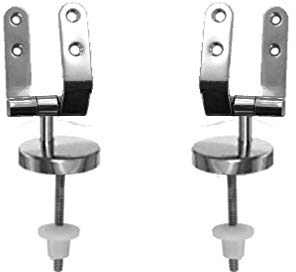 Cerniere coprivaso sedile wc copriwater di ricambio UNIVERSALI in ACCIAIO INOX (COPPIA)