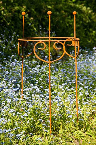 KUHEIGA Staudenhalter Rost H: 80cm - 2 TLG. zum Öffnen Strauchhalter Rankgerüst