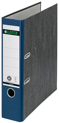 Leitz Aktenordner, A4, aus Karton, Rücken 80 mm, 180°-Mechanismus blau