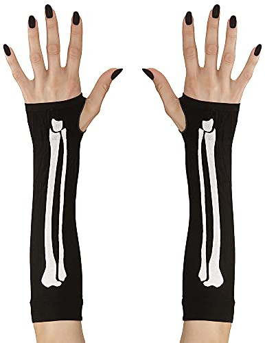 Widmann 04634 - Fingerlose Handschuhe Skelett