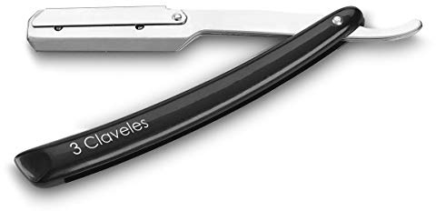 3 CLAVELES 12664 - Navaja de afeitar de hoja intercambiable y cierre de seguridad negro