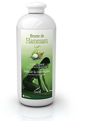 Camylle - Brume de Hammam Cèdre Litsea - Fragrances à base d'Huiles Essentielles pour Hammams, Bains de Vapeur ou Douches Hammam - Stimule la convivialité aux arômes boisés et fruités - 1000ml