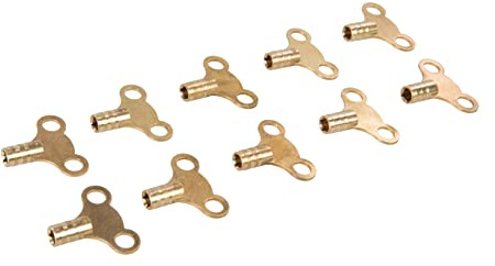 Dickie Dyer 11042 Brass Clock Type Radiator Keys (Pack of 10)