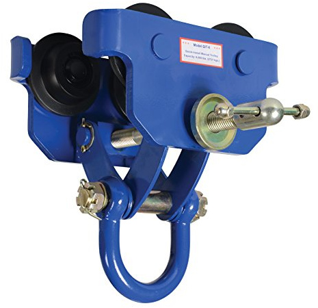 Vestil QIT-6 Steel Quick Install Manual Trolley 11 In. x 16-7/8 In. x 14-9/16 In. 6000 Lb. Capacity Blue
