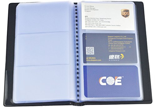 SAMYO Black Business Card Organiser for 240 Cards