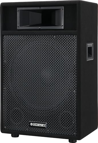 McGrey PA-115 Passive PA Lautsprecher Box 400 Watt, 15 (38 cm) Speaker | Passiver 2-Wege Lautsprecher mit Piezo-Hochtöner, 2 (5 cm) Hochtontreiber, Trapezförmiges Gehäuse, Leistung: 100 Watt (RMS)