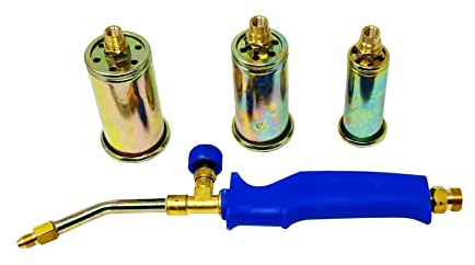 Dapetz® Multi - Purpose Propane Butane Gas Torch Kit Hose Regulator 3 Replaceable Nozzles 25mm, 35mm, 50mm Plumbing Brazing Soldering
