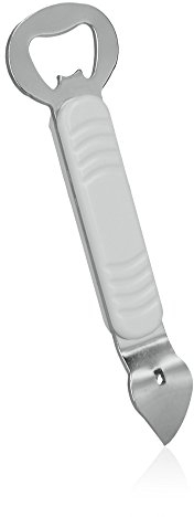 Metaltex Bottle Opener & Can Piercer, Silver