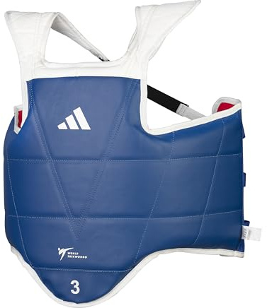 adidas WT Taekwondo Martial Arts TKD kroppsskydd bröstskydd S blå