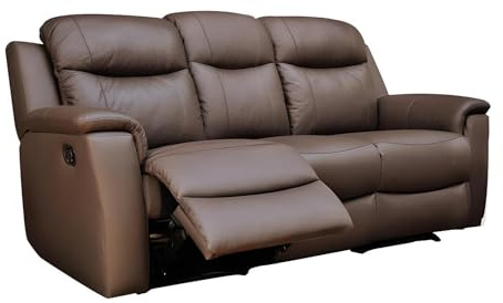 Vente-unique - 3-Sitzer-Sofa Relax Evasion, Leder, Braun