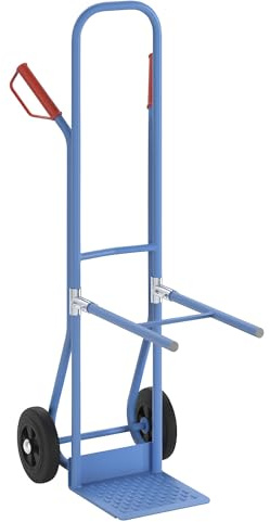 eurokraft | Diable Premium en acier | modèle: diable à bras-supports pour chaises | roues à bandage caoutchouc
