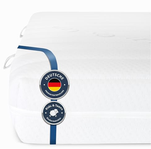 BMM Kindermatratze Razze 80x200 cm H2 17 cm Kaltschaummatratze | Für Kinder und Jugendliche entwickelter Kaltschaum sorgt für ausgewogenen Liegekomfort während der Wachstumsphase.