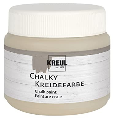 KREUL 75320 - Chalky Kreidefarbe, Noble Nougat in 150 ml Kunststoffdose, sanft - matte Farbe, cremig deckend, schnelltrocknend, für Effekte im Used Look