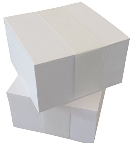 Druckerei Scharlau Notizzettel 9x9 cm, Weiß, 500 Blätter, Holzfreies Premium-Offsetpapier 80g/m², Klassisch, zum Nachfüllen Ihrer Zettelbox
