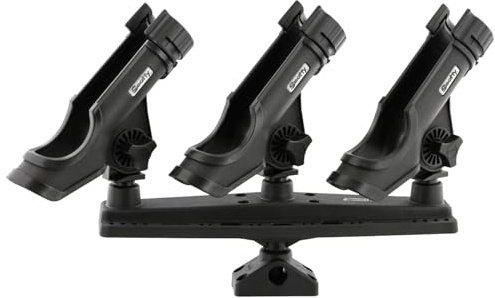 Scotty #256 Triple Rod Holder, black, one size