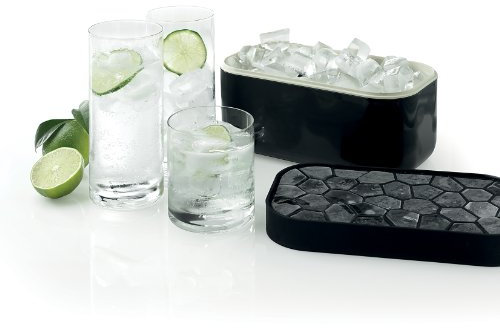 Lékué Ice Box - Vaschetta cubetti ghiaccio, color nero